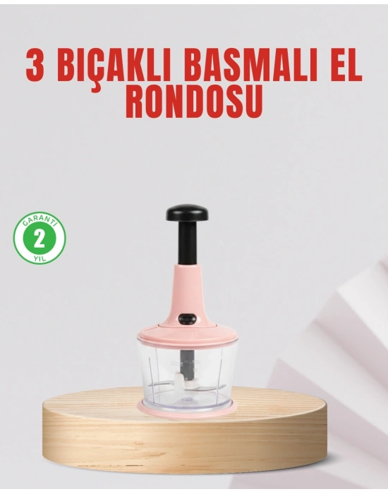 Manuel Mutfak Rondosu Keskin Bıçaklı Geniş Hazneli