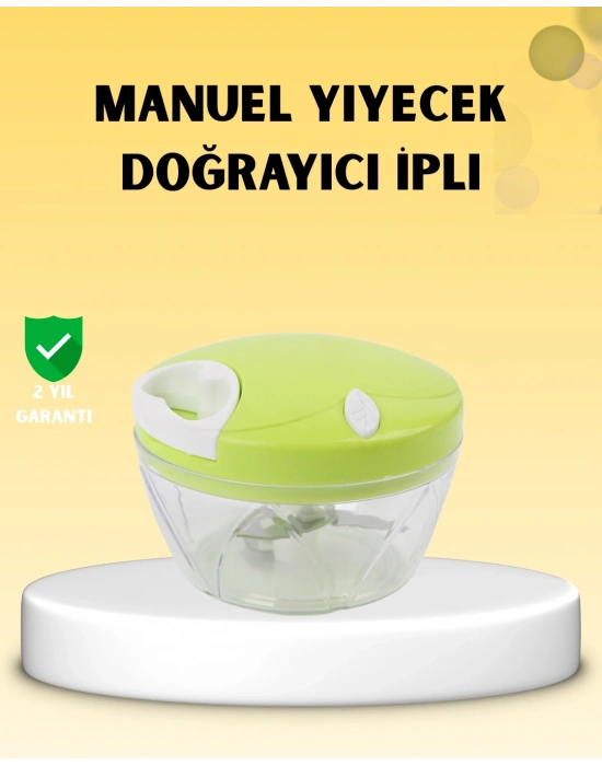 ® Manuel Yiyecek Doğrayıcı İpli Hızlı Pratik Sebze Kıyıcı