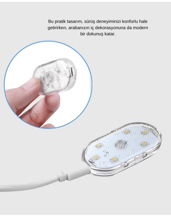 ® Manyetik Araba İçi Ambiyans LED Işık Seti – Kolay Montajlı ve Kablolara Gerek Yok