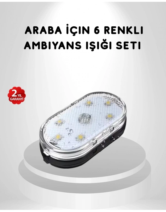 ® Manyetik Montajlı Araba İçi Ambiyans Işıkları – Kablosuz ve Şık Tasarım