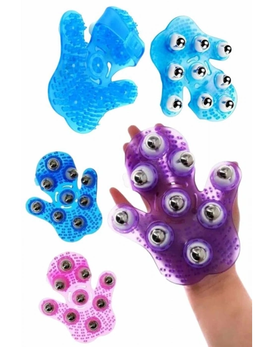 ® Masaj Aleti El Şeklinde Omuz Bacak Bilyeli Masaj Eldiveni El Şekilli