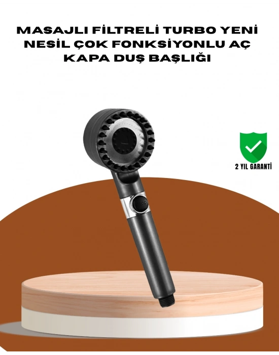 ® Masaj Fonksiyonlu Filtreli Duş Başlığı Dayanıklı Yapı