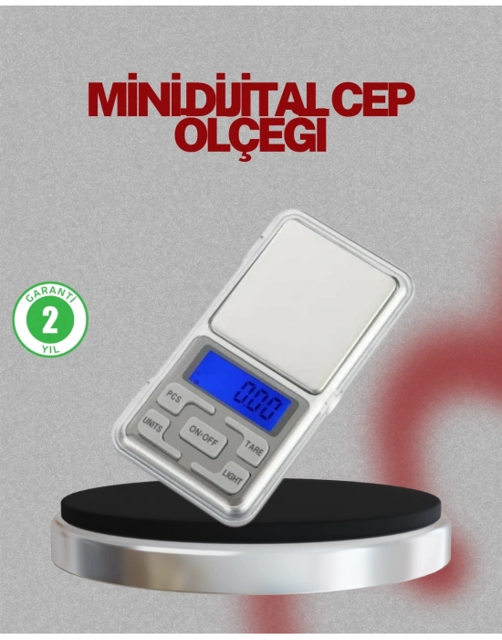 ® Mavi Işıklı LCD Ekranlı Hassas Tartı Terazisi