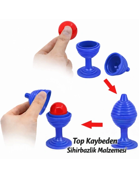 Mavi Renk Sihirli Kupa Top Kaybetme Oyunu 7 cm