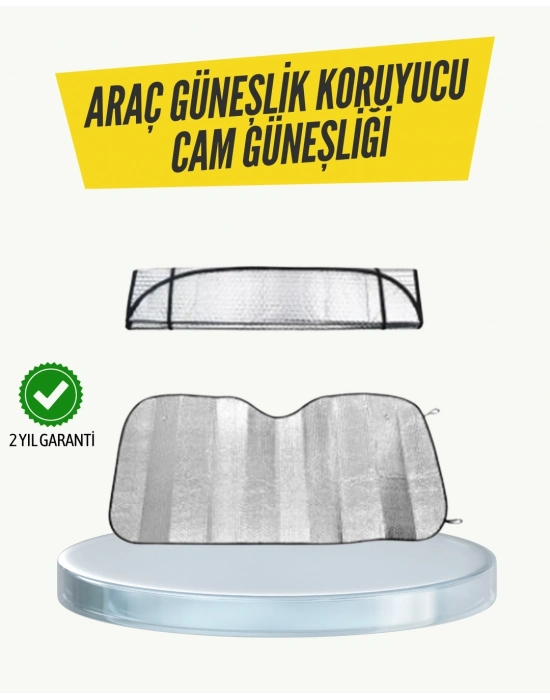 ® Metalize Reflektörlü Katlanabilir Araç Güneşliği – Yüksek Performanslı Isı ve UV Koruması