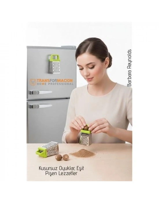 ® Mıknatıslı Mini Rende 5 cm – Paslanmaz Gurme Baharat Rendesi & Buzdolabı Magneti