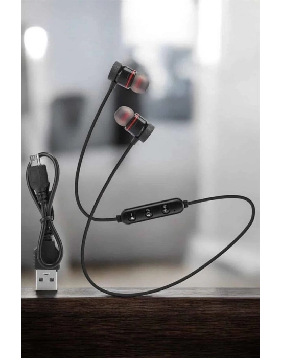 ® Mikrofonlu Kablosuz Sport Kulak İçi Mıknatıslı Kulaklık