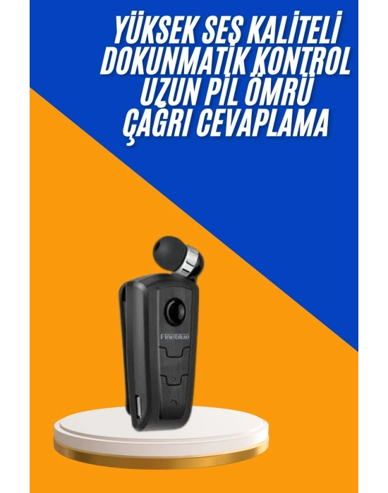 Mikrofonlu Makaralı Bluetooth Kulakiçi Kulaklık Android ve İOS Uyumlu