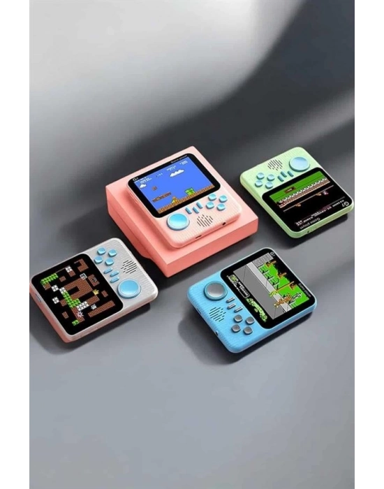 ® Mini Atari El Atarisi 3.5 inç Ekran Çift Konsol 666 Adet Retro Oyun Gameboy El Atarisi