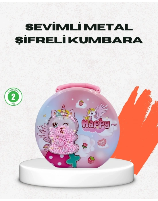 ® Mini Çocuk Para Kasası Güvenli Kilitli Birikim Kutusu