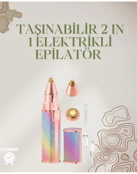 ® Mini Elektrikli Epilatör Cihazı – USB Şarjlı, Acısız Yüz ve Kaş Bakım Aleti