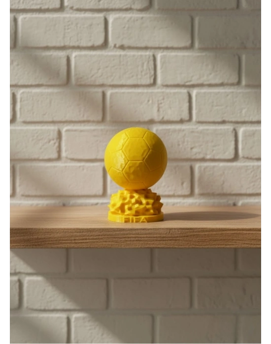 ® Mini FIFA Futbol Topu Biblo Sarı Renk 10cm Spor Temalı Dekor