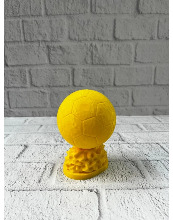 ® Mini FIFA Futbol Topu Biblo Sarı Renk 10cm Spor Temalı Dekor