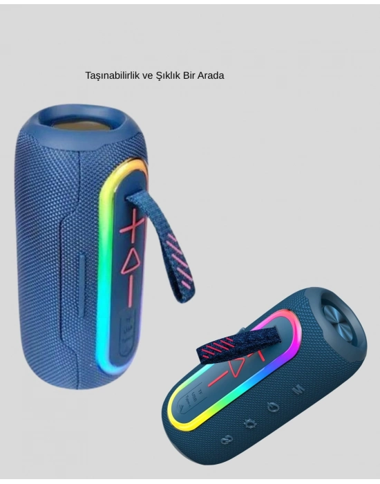 ® Mini Mavi Bluetooth Hoparlör Şık Görünüm ve Taşınabilir Güçlü Ses