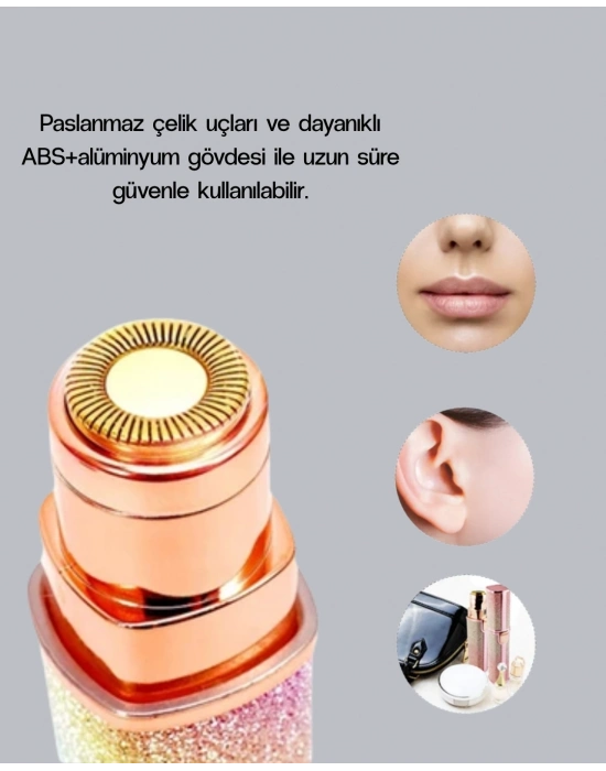 ® Mini Yüz ve Kaş Epilatörü – 8000 RPM Güçlü Motor ve Paslanmaz Çelik Başlık