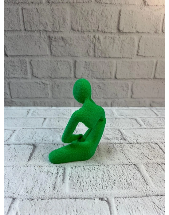 Minimal İnsan Figürü Biblo Yeşil Ev ve Ofis Dekoru