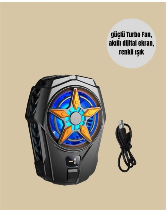 ® Mobil Cihaz Soğutma Radyatörü – Metal+ABS, Type-C Kablolu