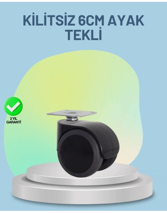 ® Mobilya Tekerleği 6 cm Kilitsiz Tekli Satış