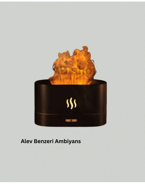 ® Modern Tasarımlı Alev Efektli LED Aromaterapi Hava Nemlendirici