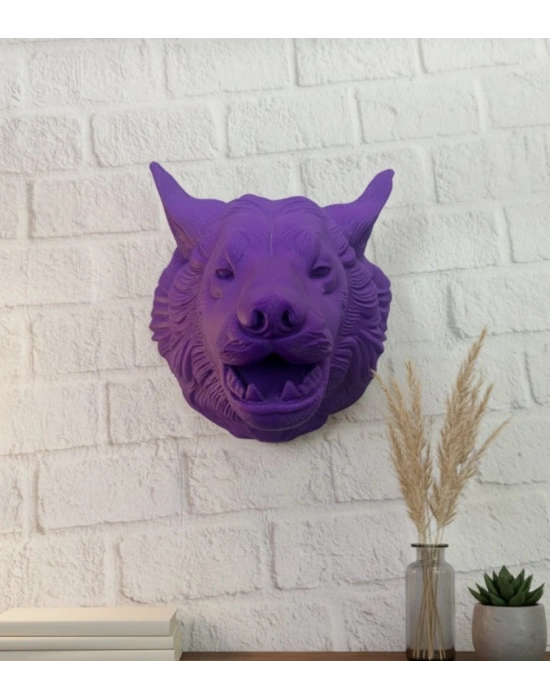 ® Mor Kurt Figürü Duvar Aksesuarı