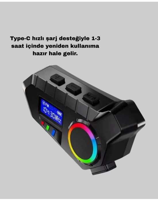 ® Motosiklet ve Günlük Kullanım İçin Bluetooth Hoparlör ve Disk Kilidi Seti