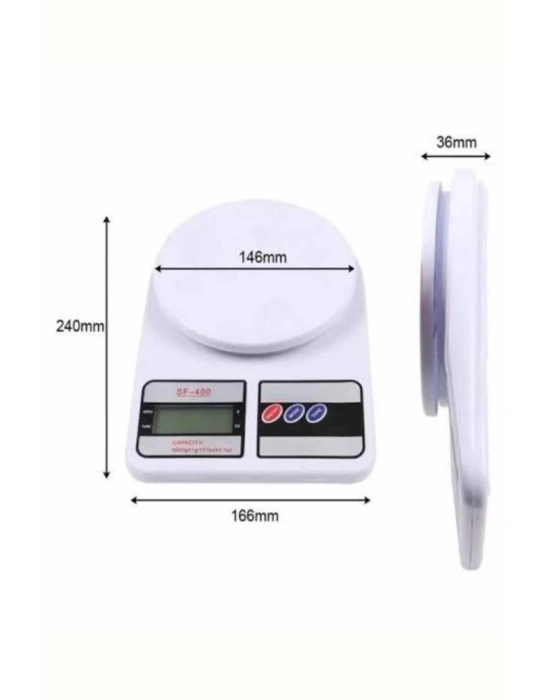 ® Mutfak Tartısı Dijital Göstergeli Hassas Tartı 10 Kg Kapasiteli