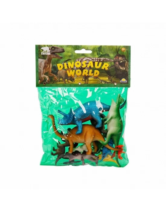 ® 0710 Dinozorların Dünyası Poşetli Hayvan Oyun Seti Orta Boy