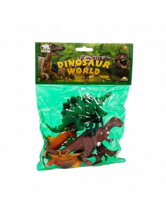® 0710 Dinozorların Dünyası Poşetli Hayvan Oyun Seti Orta Boy