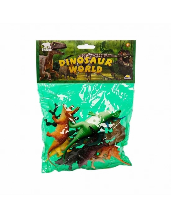 ® 0710 Dinozorların Dünyası Poşetli Hayvan Oyun Seti Orta Boy