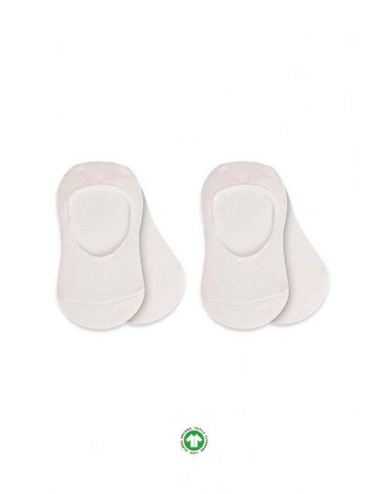 ®   2Li Penye Babet Silikonlu Basic Çorap 30104 Ekru Ekru