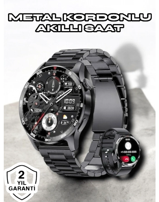 ® NFC ve Kablosuz Şarjlı Akıllı Saat EKG, Nabız & Spor Modları ile iOS ve Android Uyumlu