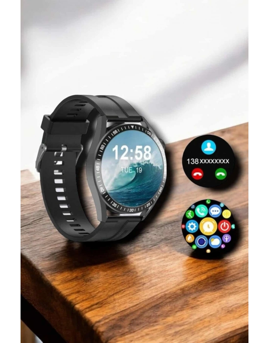 ® NFC ve Kablosuz Şarjlı Akıllı Saat EKG, Nabız & Spor Modları ile iOS ve Android Uyumlu
