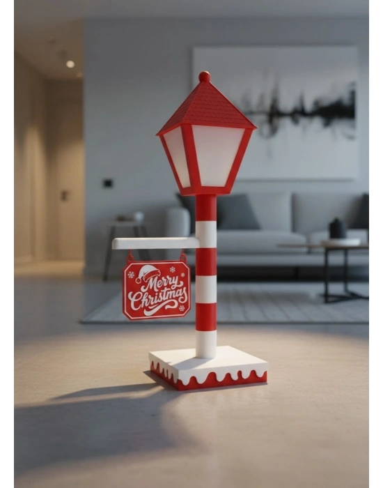 ® Noel Temalı Tabelalı Lamba Dekoratif Aydınlatma Yılbaşı Süsü