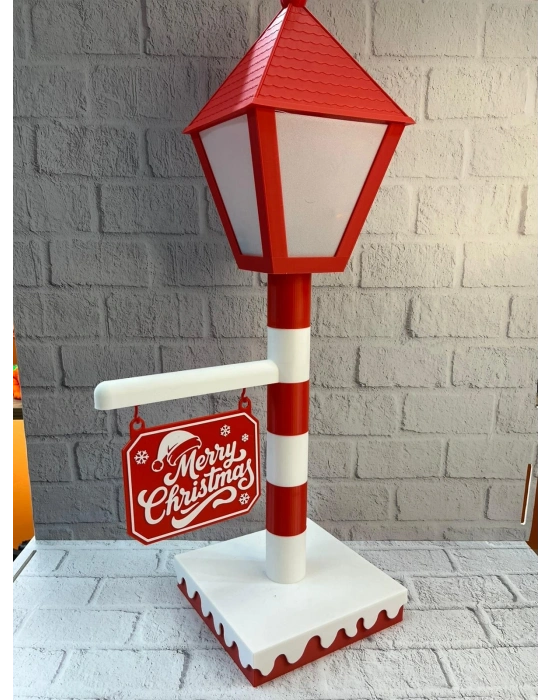 ® Noel Temalı Tabelalı Lamba Dekoratif Aydınlatma Yılbaşı Süsü