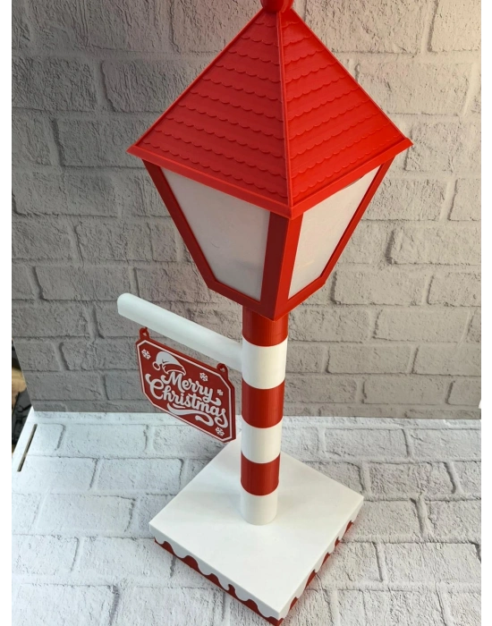 ® Noel Temalı Tabelalı Lamba Dekoratif Aydınlatma Yılbaşı Süsü