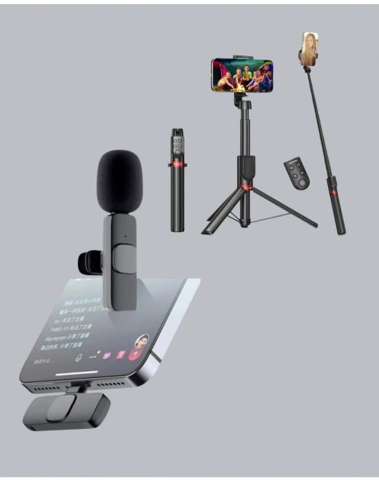 ® NPL2S TRİPOT +K11 YAKA MİKROFONU SET