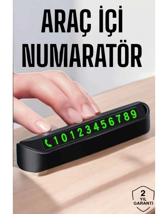 ® Numaralık Araç İçi Araba Araç Park Numaratör Telefon Numarası Yazma