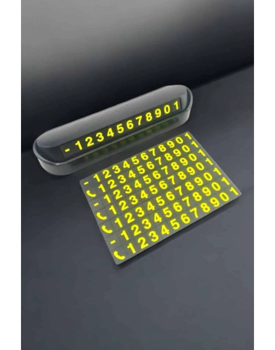 ® Numaralık Araç İçi Araba Araç Park Numaratör Telefon Numarası Yazma