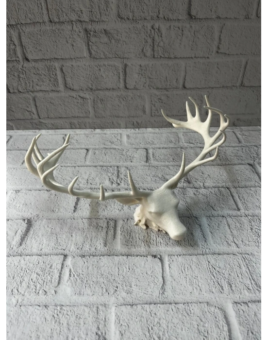 ® odern Geyik Başı Biblo 25 cm Zarif Masa Üstü Dekor