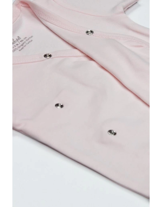 ®   Organik Natural Basic Style Kruvaze Uzun Kol Body BS17102 Pembe