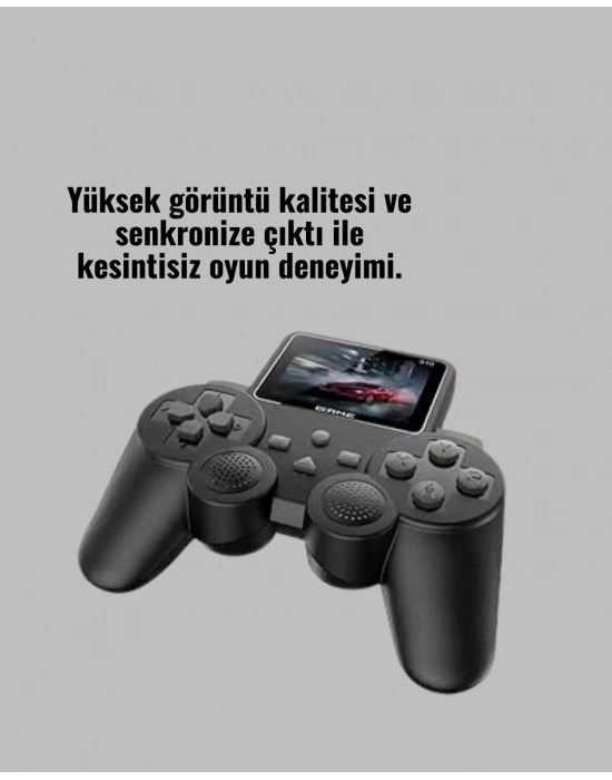 ® Orijinal 2025 S10 Gamepad 520 Oyunlu HDMI TV Bağlantılı A Kalite Atari