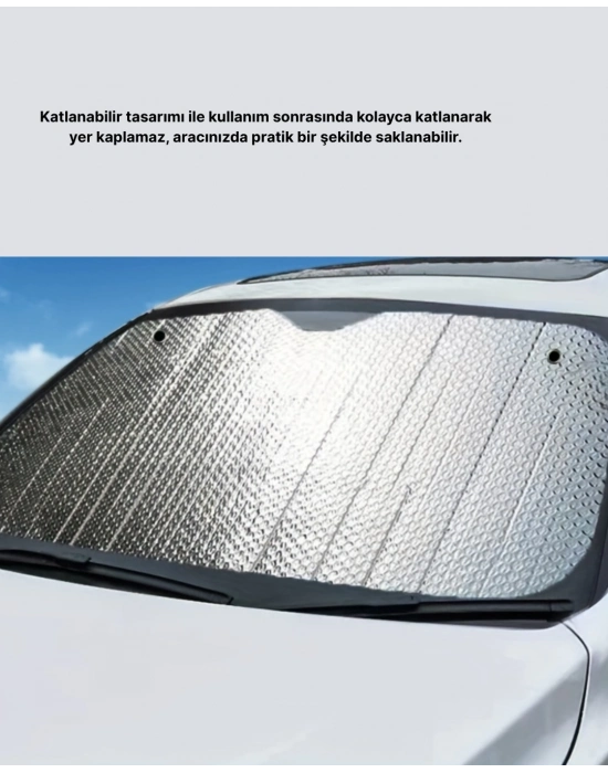 ® Otomobil Güneşliği – Katlanabilir Tasarım ve Süngerli Isı Yalıtımı