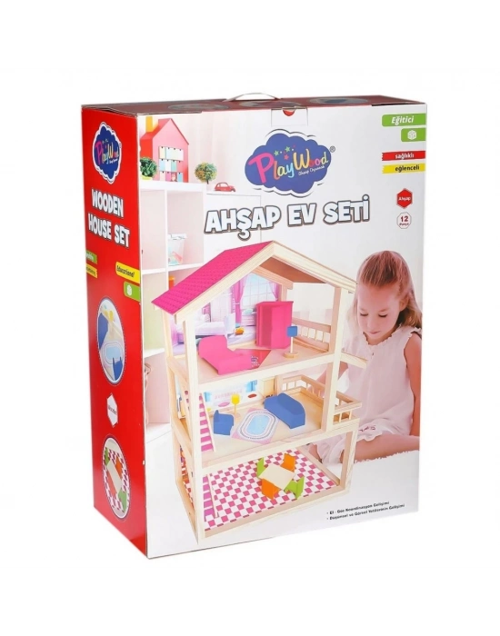 ® Oyuncak Ahşap Ev Seti