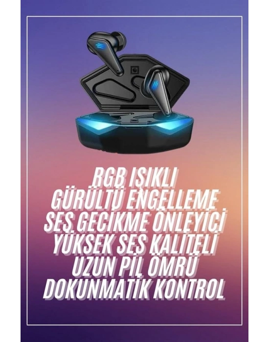 ® Oyuncu Kulaklığı Mikrofonlu Kablosuz Gaming Kulaklık Powerban Yüksek Ses Kaliteli