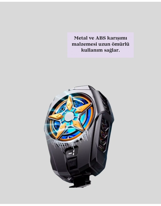 ® Oyunlar İçin Güçlü Telefon Soğutucu Fan Dijital Ekranlı