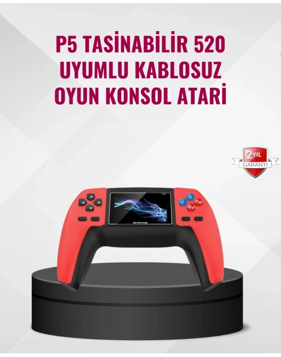 ® P5 Retro GamePad 520 Oyunlu Taşınabilir Oyun Konsolu