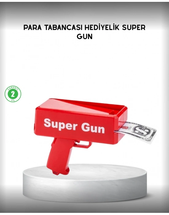 Para Dolar Saçma Para Atma Tabancası Otomatik Kırmızı Oyuncak