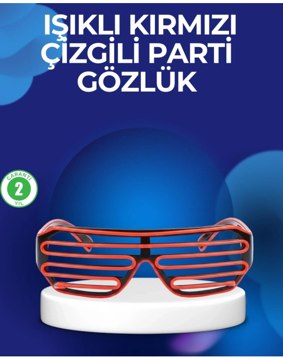 Parti ve Festival Aksesuarı LED Işıklı Gözlük