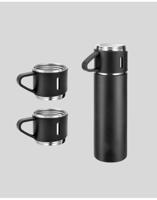 ® Paslanmaz Çelik 500 ml Termos Seti – 8 Saat Isı Koruma, Vakumlu, Sızdırmaz ve Taşınabilir