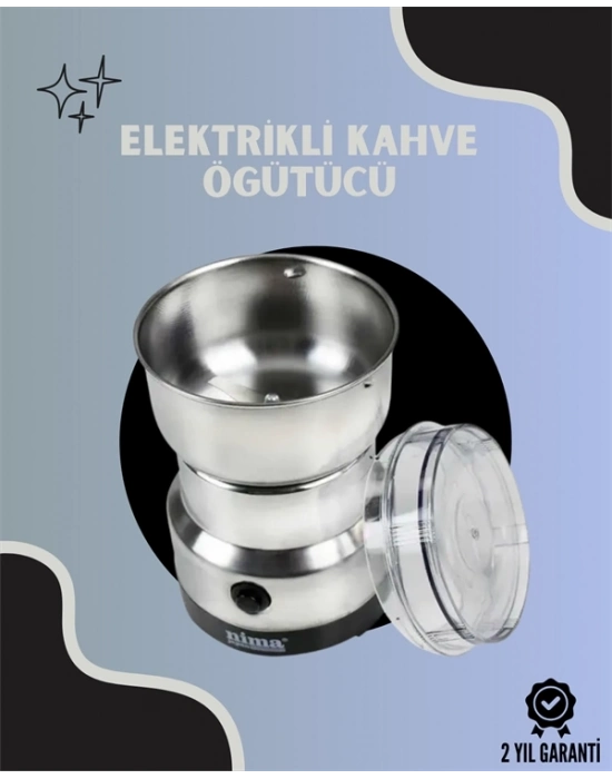 ® Paslanmaz Çelik Kahve Değirmeni | Düşük Gürültü, Yüksek Devir, Fındık ve Tahıl İçin Uygun